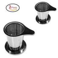 Autoark AH-002-2 Brew-in-mug Teapot Extra Fine Mesh Tea Strainer Infuser Steeper with Lid and Handle for Loose...