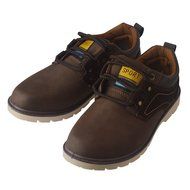 Spritech(TM) Men's Casual Classic PU Leather Round Toe Work Shoe Flats Brown,Size 44/10 N2