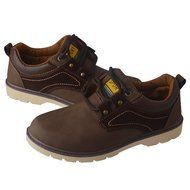 Spritech(TM) Men's Casual Classic PU Leather Round Toe Work Shoe Flats Brown,Size 44/10 N4
