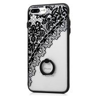 iPhone 7 Plus Case (5.5 inch) - 360 Degree Rotating Ring Holder Kickstand Shockproof Soft TPU Skin Bumper Frame... N55