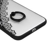 iPhone 7 Plus Case (5.5 inch) - 360 Degree Rotating Ring Holder Kickstand Shockproof Soft TPU Skin Bumper Frame... N56