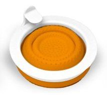 The TeaSpot Tuffy Steeper Silicone Loose Tea Filter Infuser Tangerine