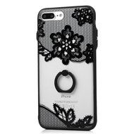 iPhone 7 Plus Case (5.5 inch) - 360 Degree Rotating Ring Holder Kickstand Shockproof Soft TPU Skin Bumper Frame... N59