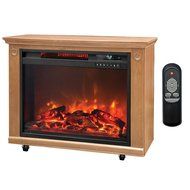 Lifesmart 3 Element Quartz Infrared Electric Portable Fireplace Space Heater N5