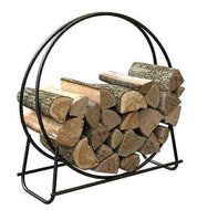 Round Fireplace Firewood Log Holder Hoop Rack - NIB N2
