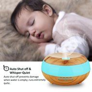 Cool Mist Humidifier, VICKMALL 300ml Essential Oil Diffuser Wood Grain Aromatherapy Ultrasonic Cool Mist humidifier... N8