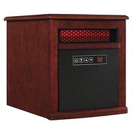 Portable Cherry Electric Infrared Quartz Real Wood Veneers Heater Brown N2