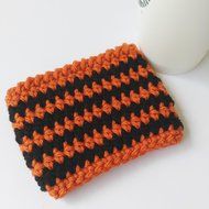 Coffee Cozy Orange and Black