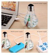 SunKinFon SKF-BH-01 USB Ultrasonic Bulb Humidifier Home Office Mini Aromatherapy Colorful LED Night Light Bulb... N8