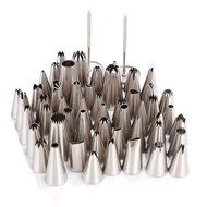 LIHAO 55 Piece Icing Piping Tips Cake Pastry Sugar Craft Decorating Tool Set