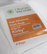 12 Efficiency Allergen Filtration Cloth Bags Fits All Kirby Generations, G3, G4, G5, G6, Ultimate G, Sentria,... N3