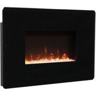 Black Tempered Glass 1400W Corrida Wall Mount Fireplace