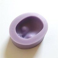 Bluelover 3D Baby Head Silicone Mold Girl Face Fondant Cake Mold