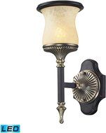 ELK 2420/1-LED, Georgian Court Glass Wall Sconce Lighting, 1 Light LED, Antique Bronze