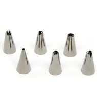 8-Piece Cake Decorating Tools Set Includes 6 Size Nozzles Tips 1 Reusable Silicone Icing Piping Bag 1 Coupling...