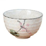 Tea Ceremony Matcha Bowl Green Tea Powder Ceramic Teaware Accessory 4 Patterns - Cherry Blossoms, 11.3x4.8x6.9cm N3