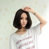 Spritech(TM) Lovely Stylish Realistic Dark Brown Short Wig Fiber Synthetic Women Wig N3