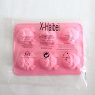 X-Haibei Lovely Piggy Expressions Soap Cake Jello Chocolate Cookies Silicone Mold