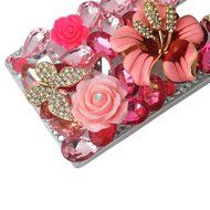 Spritech(TM) Bling Clear Phone Case For LG spirit h440 C70/LG Escape 2/LG Logos/LG Spirit 4G LTE,3D Handmade Rose... N28