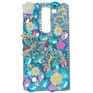 Spritech(TM) Bling Clear Phone Case For LG spirit h440 C70/LG Escape 2/LG Logos/LG Spirit 4G LTE,3D Handmade Rose... N29