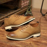 KAKA(TM) Men Fashion Design Spring Autumn PU Leather Lace Up Platform Shoes 40 N5