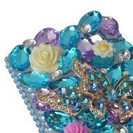 Spritech(TM) Bling Clear Phone Case For LG spirit h440 C70/LG Escape 2/LG Logos/LG Spirit 4G LTE,3D Handmade Rose... N30