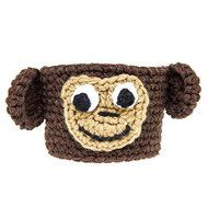 Animal Coffee Cozy Cup Sleeves (2 Pack: Monkey &amp; Pig) - 100% Cotton Knitted Handmade, Reusable, Easy To Clean,...