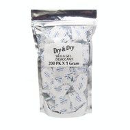 1 Gram Pack of 50 "Dry&amp;Dry" Silica Gel Packets Desiccant Dehumidifiers N4