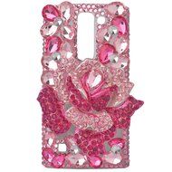 Spritech(TM) Bling Clear Phone Case For LG spirit h440 C70/LG Escape 2/LG Logos/LG Spirit 4G LTE,3D Handmade Rose... N37