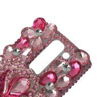 Spritech(TM) Bling Clear Phone Case For LG spirit h440 C70/LG Escape 2/LG Logos/LG Spirit 4G LTE,3D Handmade Rose... N38
