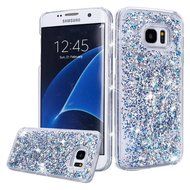 Galaxy S7 Edge Case,Galaxy S7 Edge Liquid Cover,PHEZEN Christmas Tree Santa Claus Design Cool Quicksand Moving... N22