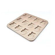 Astra shop Premium 9 Cup Champagne Cat Paw Prints Cake Pan Cute Baking Pan Non Stick Cake Mold Muffin Pan,11 x... N4