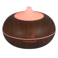 Misyo 300ml Wood Grain Ultrasonic Oil Diffuser Aroma Humidifier with 7 color and Auto Shut-off Protection for... N3