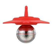 Hipo Design Height Adjustable Tea Ball Strainer- Foldable Silicone Q Cap alone as Coffee Dripper (orange) N2