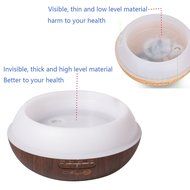 Misyo 300ml Wood Grain Ultrasonic Oil Diffuser Aroma Humidifier with 7 color and Auto Shut-off Protection for... N5