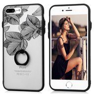 iPhone 7 Plus Case (5.5 inch) - 360 Degree Rotating Ring Holder Kickstand Shockproof Soft TPU Skin Bumper Frame... N70