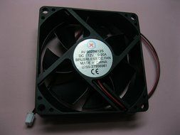 2 pcs Brushless DC Cooling Fan 12V 8025S 7 Blades 2 wire 80x80x25mm Sleeve-bearing Skywalking N2