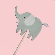 Skylove Set of 24 Pieces Cute Animals Giraffe Elephant Lion Zebra Dinosaurs Dessert Muffin Cupcake Toppers for...