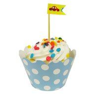 AllyDrew Standard Size Polka Dots Cupcake Wrappers (Set of 20), Orange