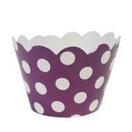 AllyDrew Standard Size Polka Dots Cupcake Wrappers (Set of 20), Orange N3