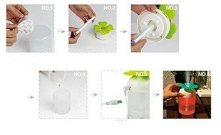 YF-TOW Four Leaf Clover Mini Protable Colorful LED USB Humidifier Air Freshener for Home Office Color Green (Green) N3