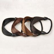 KAKA(TM) Women Girl Korean Stylish Dark Brown Wig Rope Hair Band Accessories N2