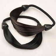 KAKA(TM) Women Girl Korean Stylish Dark Brown Wig Rope Hair Band Accessories N3