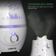 LINKYO Cool Mist Ultrasonic Humidifier - Whisper Quiet with Playful Outer Design for Baby Room, 2L N4