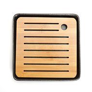 CCWY Dry&nbsp;tea&nbsp;kungfu&nbsp;tea&nbsp;Quartet&nbsp;tea&nbsp;heitaozhu&nbsp;tea tray&nbsp;sea-water&nbsp;tray,&nbsp;black&nbsp;rectangle&nbsp;tray