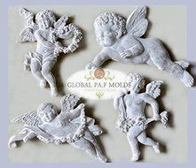 Handmade Silicone Mold /Cake Decoration Mould/angel Set Mold 88766vyt55
