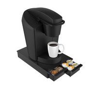 Mind Reader DBLTRY-BLK "Ledge" 28 Capacity Single Serve Coffee Pod Double Drawer, Black N3