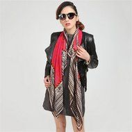 TR.OD Retro Style Voile Women Floral Printed Scarf Shawl Wrap large