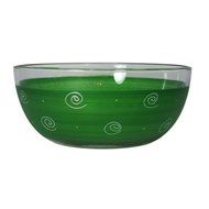 Golden Hill Studio 11" Serving Salad Bowl Hand Painted in the USA by American Artists-Frosted Curl Dot Pink Collection