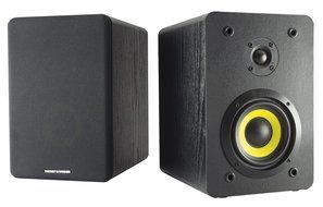 Thonet and Vander Vertrag Bluetooth - 180 Watt Multimedia 2.0 Wooden Bookshelf Speakers (black, pair) - German... N3